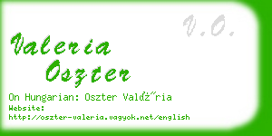 valeria oszter business card